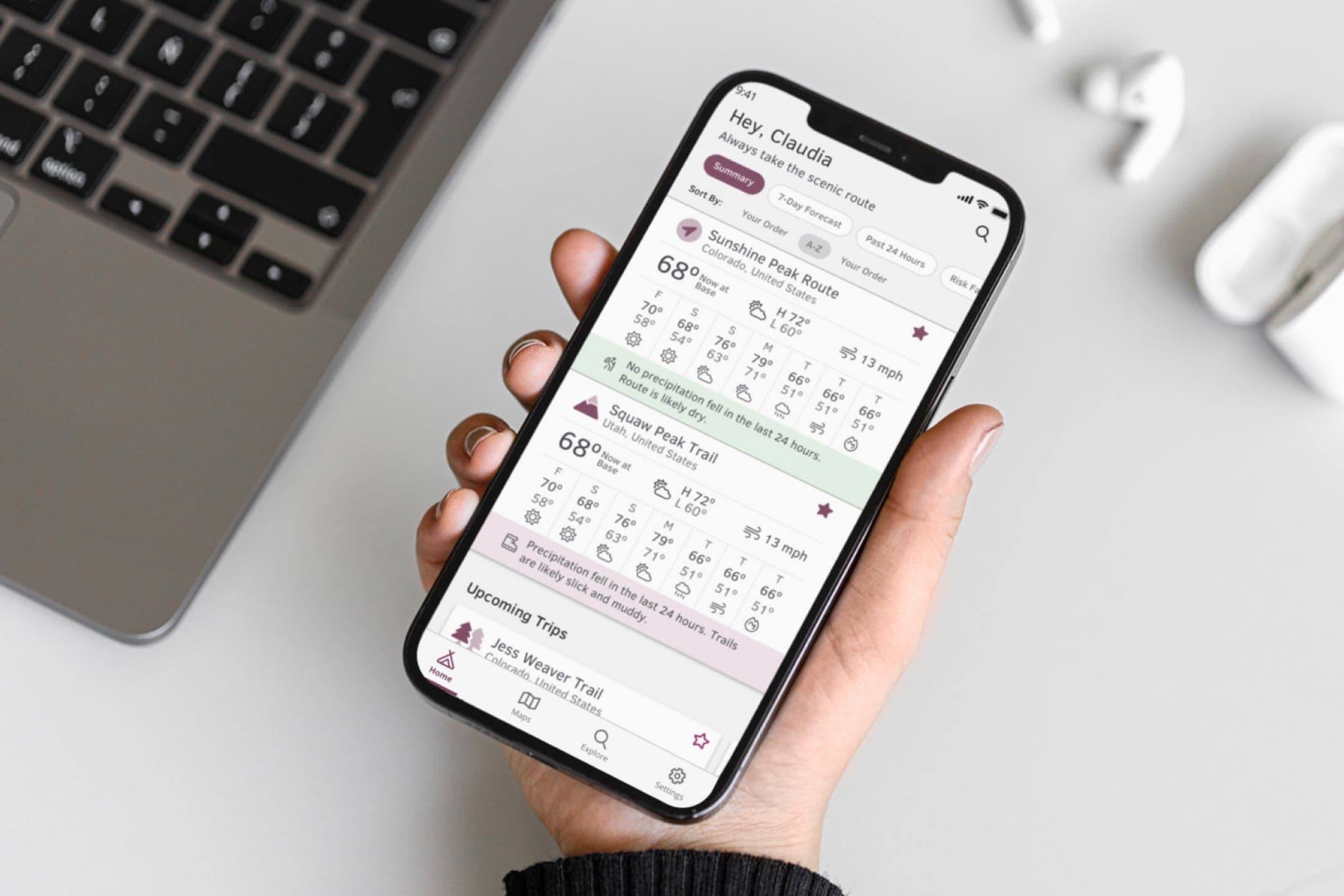 A mobile device screen