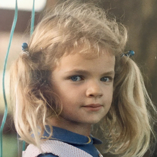 Childhood photo of Ellen Caviglia Clark