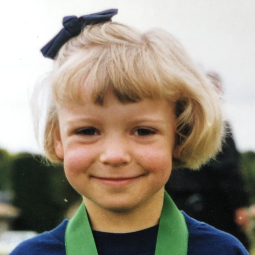 Childhood photo of Kiltie Finsand
