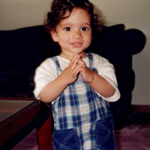 Childhood photo of Nik Roy