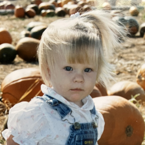 Childhood photo of Valerie Schrock